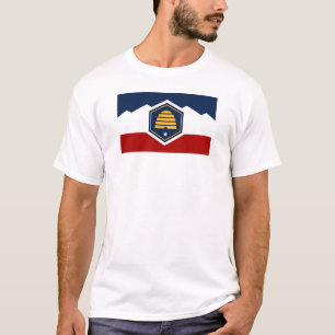Utah state new flag symbol USA America T-Shirt