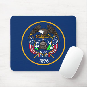 Utah: The Beehive State US Flag, Industry Mouse Pad