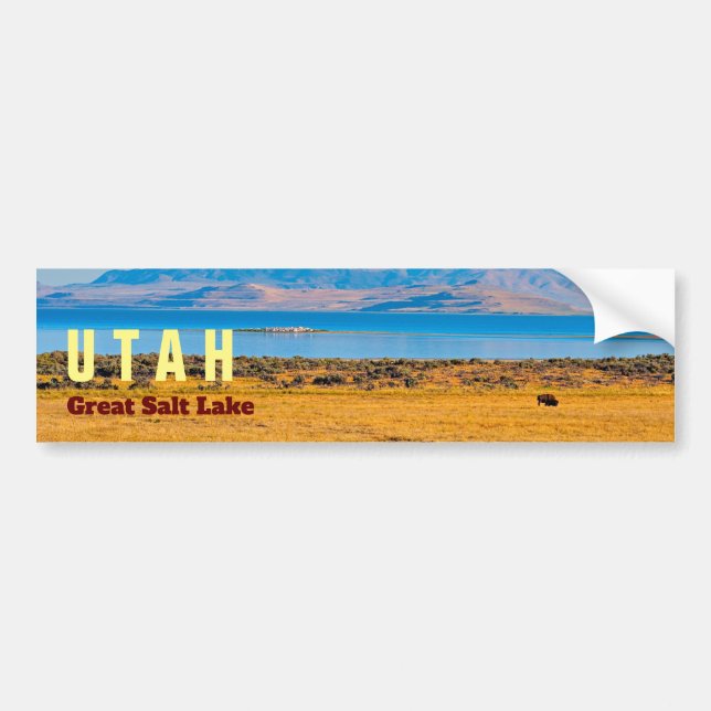 UTAH  The Great Salt Lake State Bumper Sticker (Front)