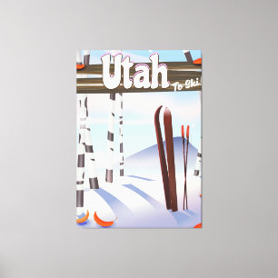 Utah to ski! canvas print