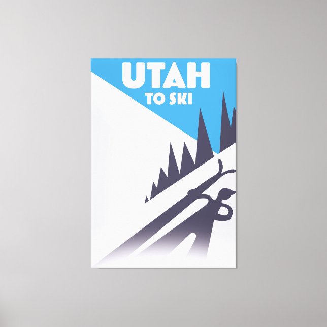 Utah To Ski Canvas Print (Front)