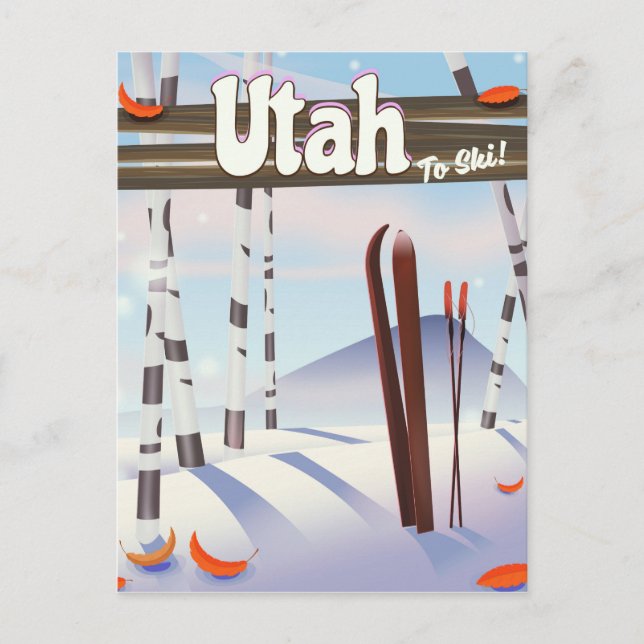 Utah to ski! postcard (Front)