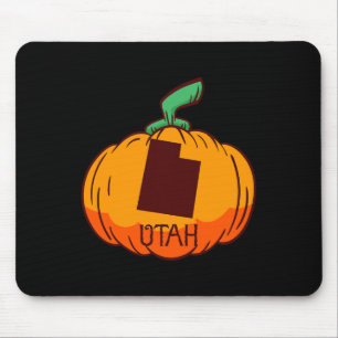 Utah US State Pumpkin Halloween Art Design Fall Se Mouse Pad