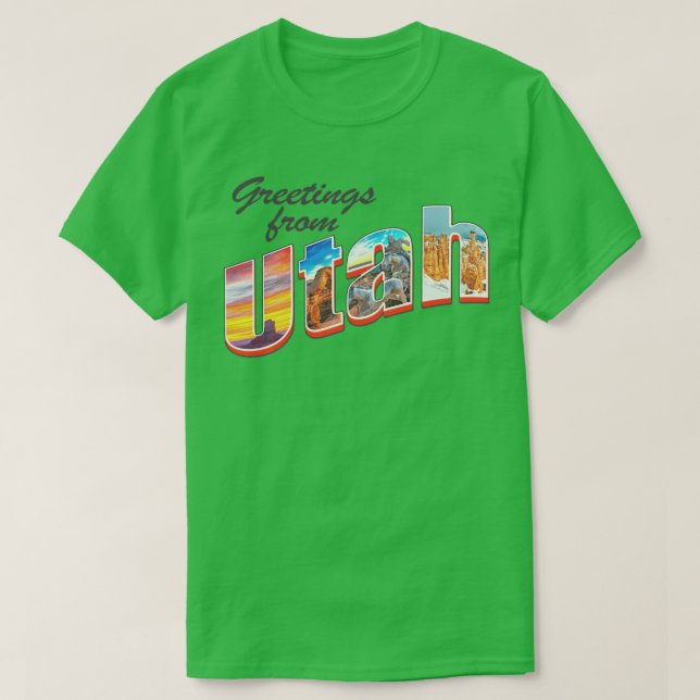 Utah US Travel Vacation Trip T-Shirt (Design Front)