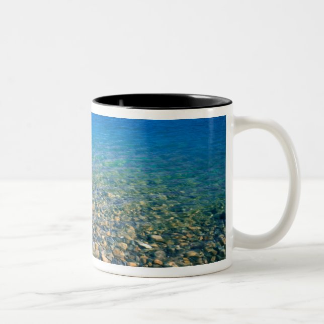 UTAH. USA. Clear water of Bear Lake reveals Two-Tone Coffee Mug (Right)