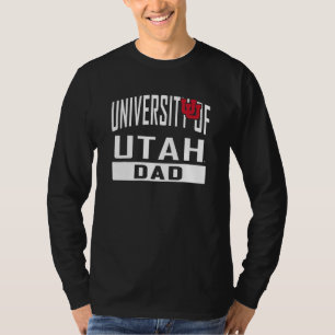 Utah Utes Dad University Father Black Officially L T-Shirt