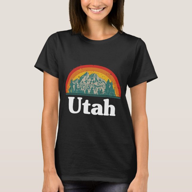 Utah Vintage Kings Peak Mountain T-Shirt (Front)