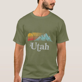 Utah Vintage Mountain Sunset Eighties Retro T-Shirt