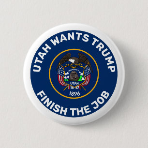 Utah Wants Trump 6 Cm Round Badge