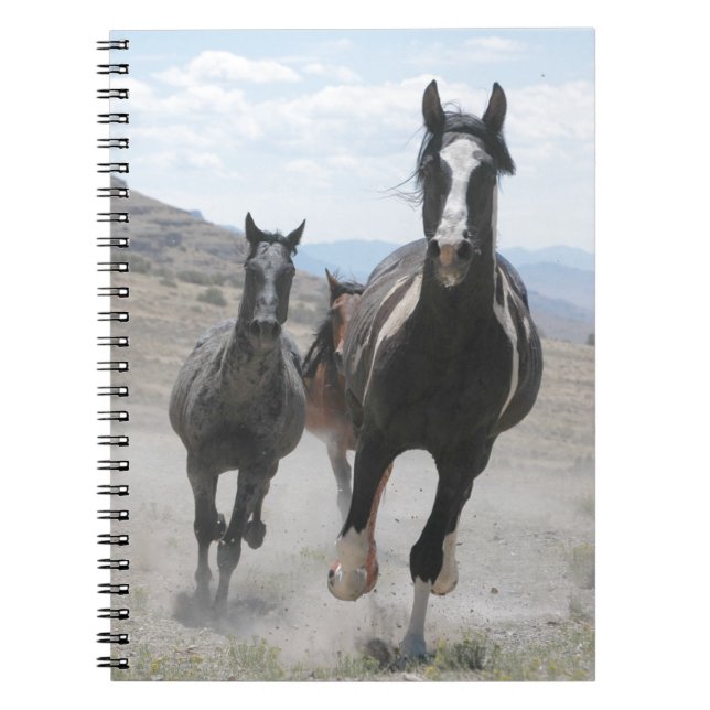 Utah Wild Horses Running Notebook (Front)