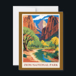 Utah - Zion National Park Postcard<br><div class="desc">Zion National Park,  Utah,  USA.</div>