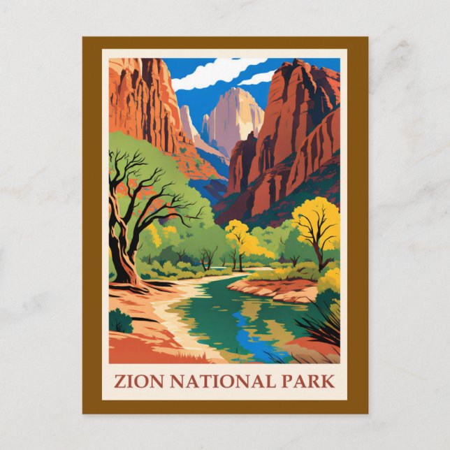 Utah - Zion National Park Postcard (Front)