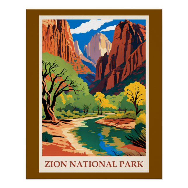 Utah - Zion National Park Poster (Front)