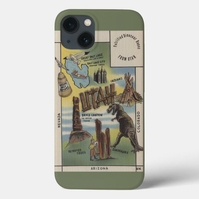 UtahDepictions of Sites to See in UtahUtah Case-Mate iPhone Case (Back)