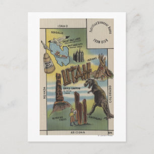 UtahDepictions of Sites to See in UtahUtah Postcard