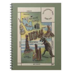 UtahDepictions of Sites to See in UtahUtah Spiral Notebook
