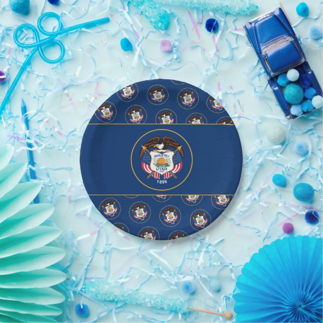 Utahn Flag, Flag of Utah Paper Plate (Party)