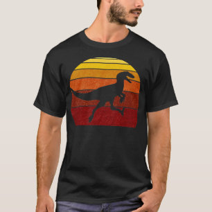 Utahraptor or Velociraptor Synthwave Sunset Sunris T-Shirt