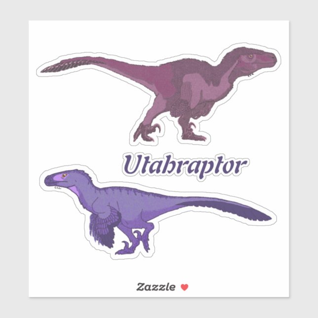Utahraptor Sticker Sheet  (Sheet)