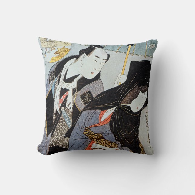 Utamaro: Lovers, 1797 Cushion (Front)