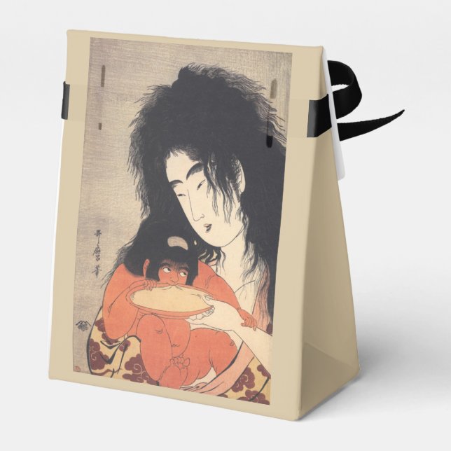 Utamaro’s Japanese Art custom favour box (Back Side)