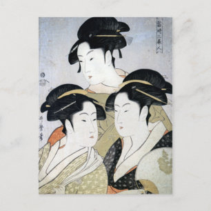 Utamaro Three Beauties of Edo Postcard