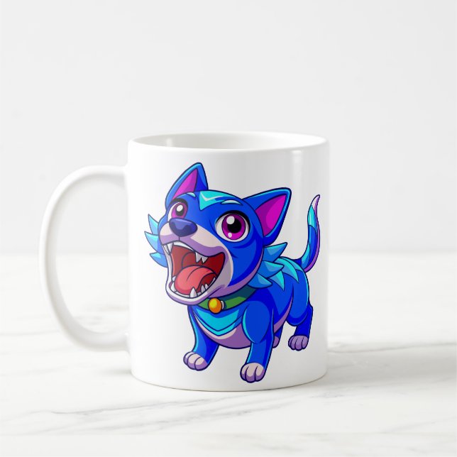 ute Blue Lacy Dog Coffee Mug (Left)