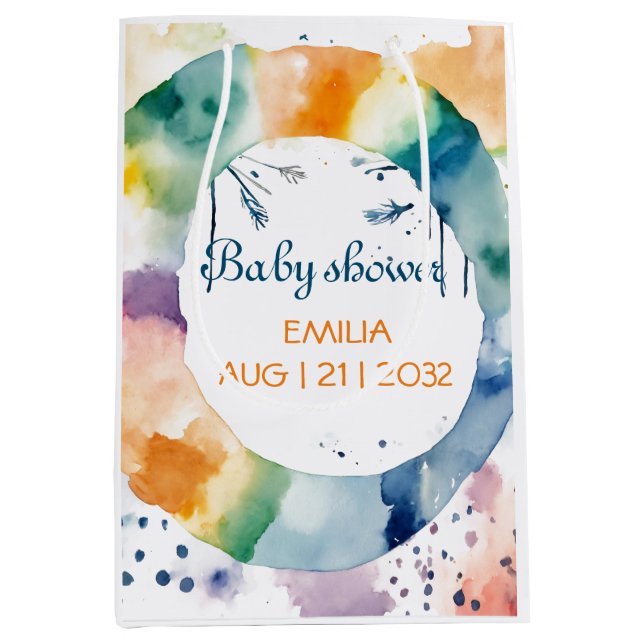 ute Boho Baby Shower Gift Bag – Customisable  (Front)