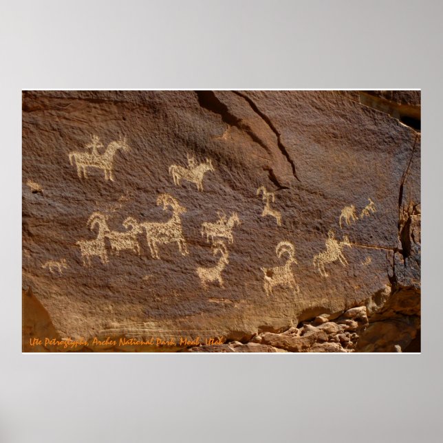 Ute Petroglyphs Poster (Front)