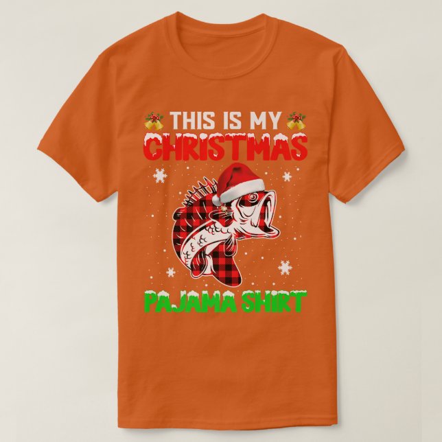 ute This Is My Christmas Pajama Xmas Lights Fish R T-Shirt (Design Front)