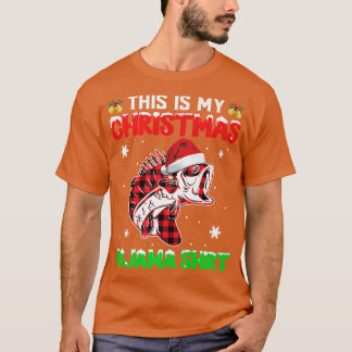 ute This Is My Christmas Pajama Xmas Lights Fish R T-Shirt