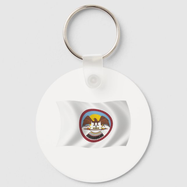 Ute Tribe Flag Keychain (Front)