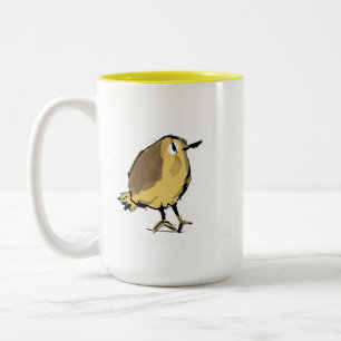 ute Yellow Bird Illustrated Ceramic Coffee Mug