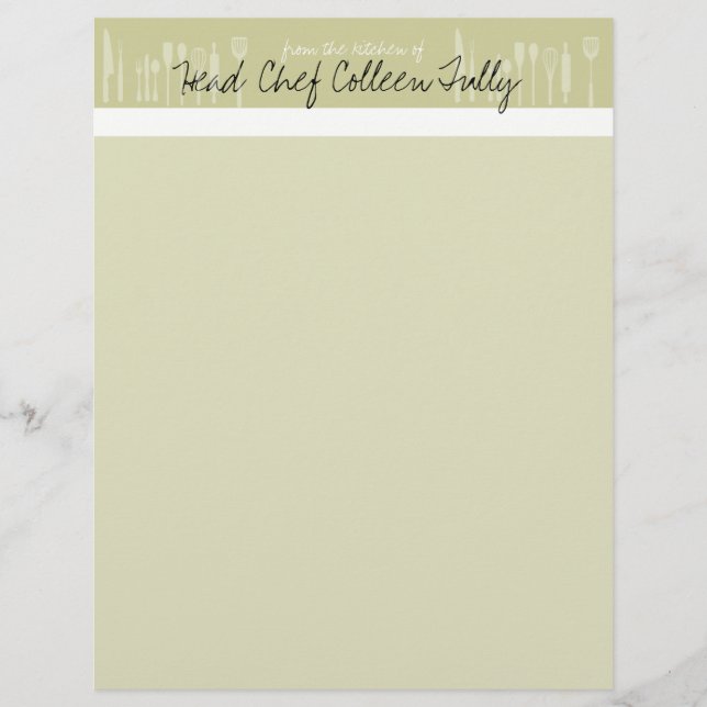 Utensil Culinary Chef Letterhead (Front)