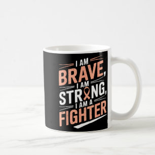 Uterine Cancer Awareness Peach Ribbon Endometrial Coffee Mug