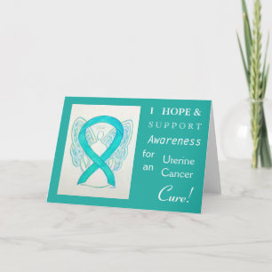 Uterine Cancer Awareness Ribbon Greeting Card