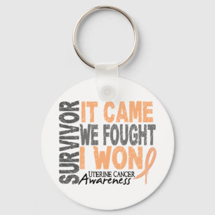 Uterine Cancer Survivor It Came We Fought I Won Key Ring