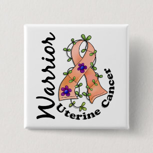 Uterine Cancer Warrior 15 Cm Square Badge