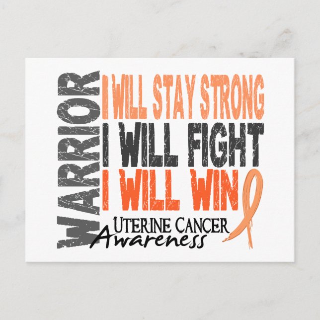 Uterine Cancer Warrior Postcard (Front)