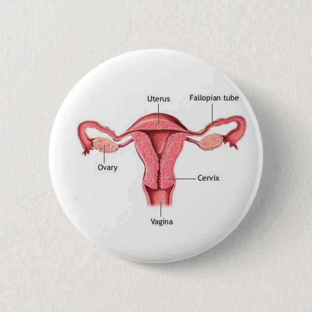 Uterus 6 Cm Round Badge (Front)
