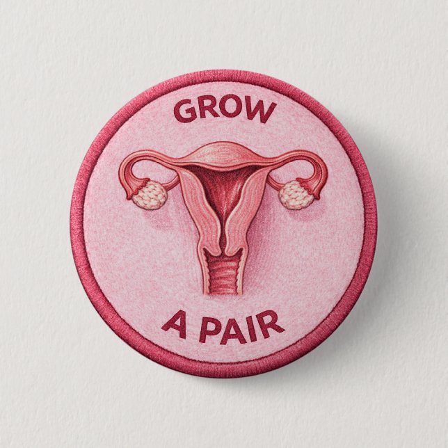 Uterus 6 Cm Round Badge (Front)