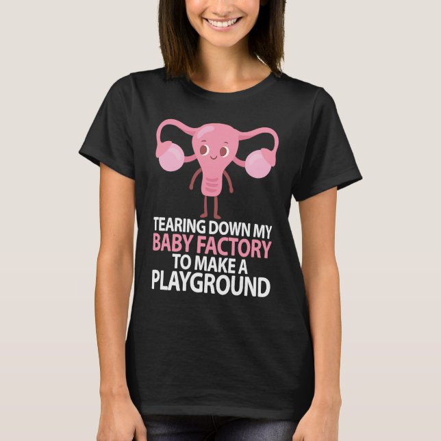 Uterus Support Hysterectomy Recovery Products Ovar T-Shirt (Front)