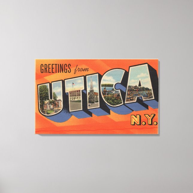Utica, New YorkLarge Letter ScenesUtica, NY Canvas Print (Front)