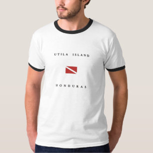 Utila Island Honduras  Scuba Dive Flag T-Shirt