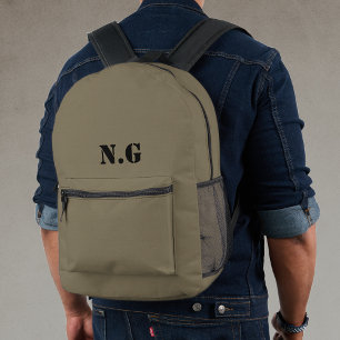 Utility Military Style Army Green Printed Backpack