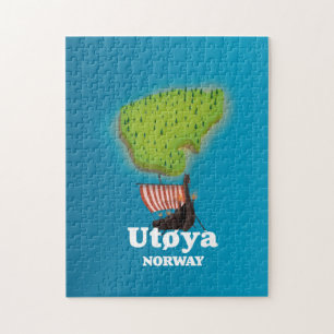 Utøya Norway travel poster Jigsaw Puzzle