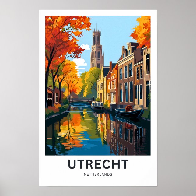 Utrech Netherlands Travel Print (Front)