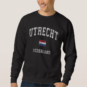 Utrecht Netherlands Nederland Vintage Athletic Spo Sweatshirt