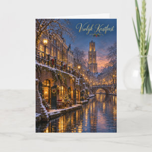 Utrecht Oudegracht Vrolijk Kerstfeest Holiday Card