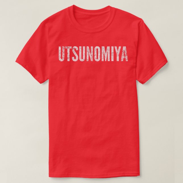 Utsunomiya Japan Distressed Graphic  T-Shirt (Design Front)
